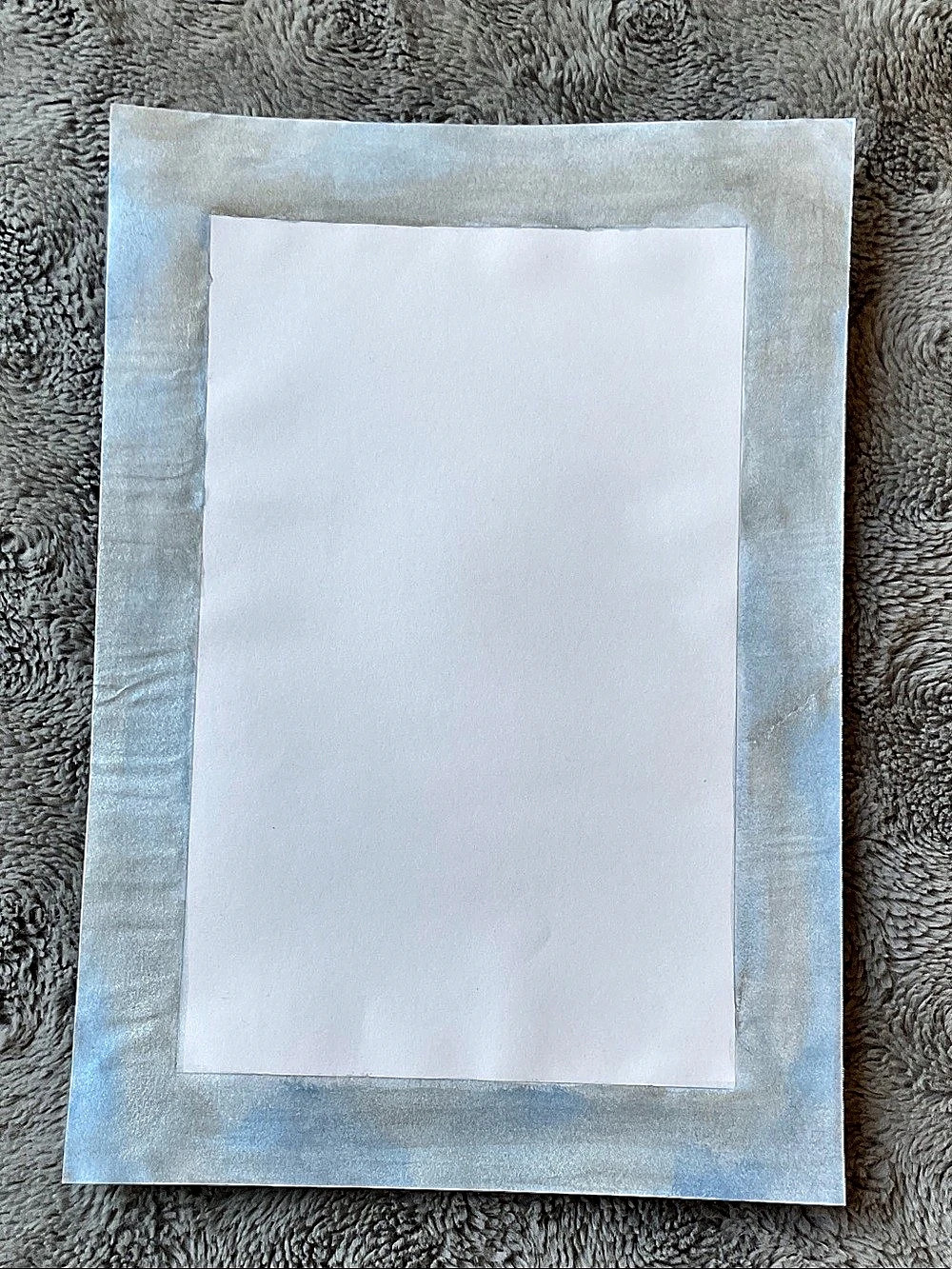 Blue, Silver & White  Art Background on paper